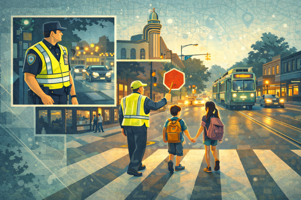 Brookline pedestrian safety: reading a block like a local